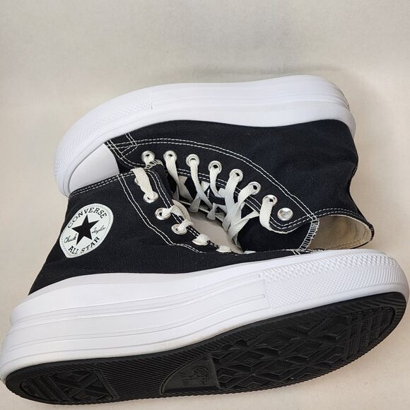 Converse Chuck Taylor All Star Move Platform Shoes Sneakers Womens 8 Black - Picture 10 of 16